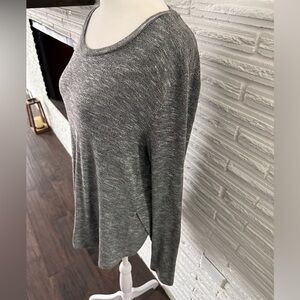 Bar III Heather Gray Long Sleeve Tunic Top, Size L